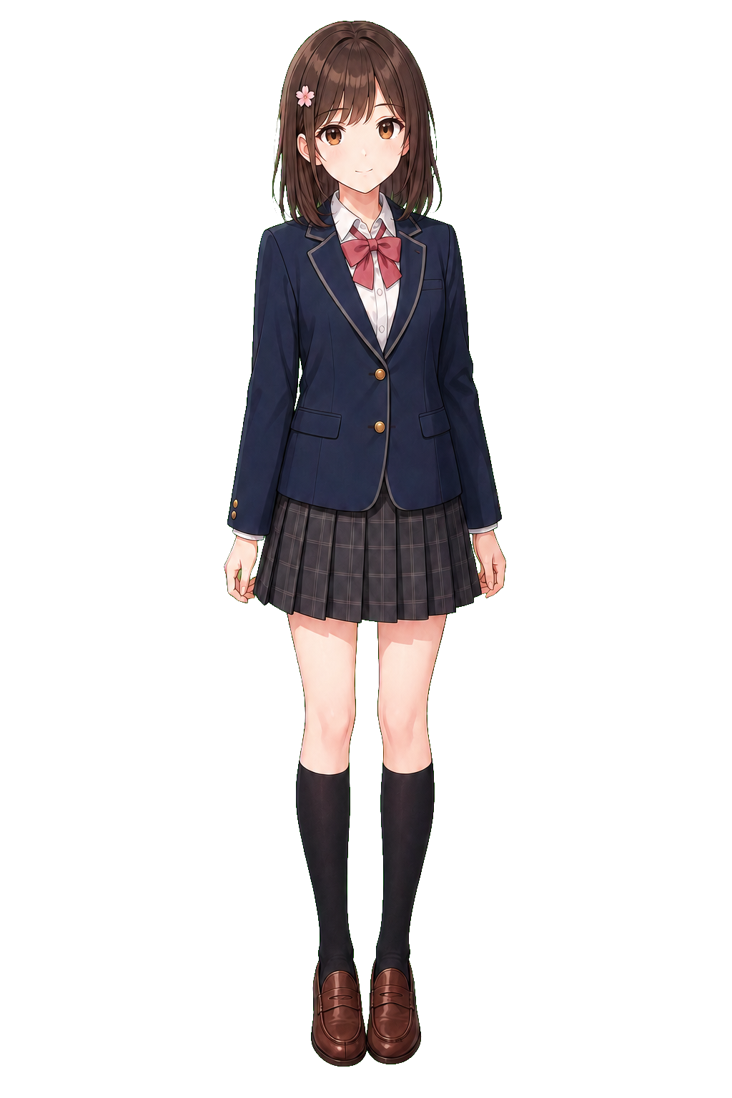 女主角樱井澪微笑的角色立绘